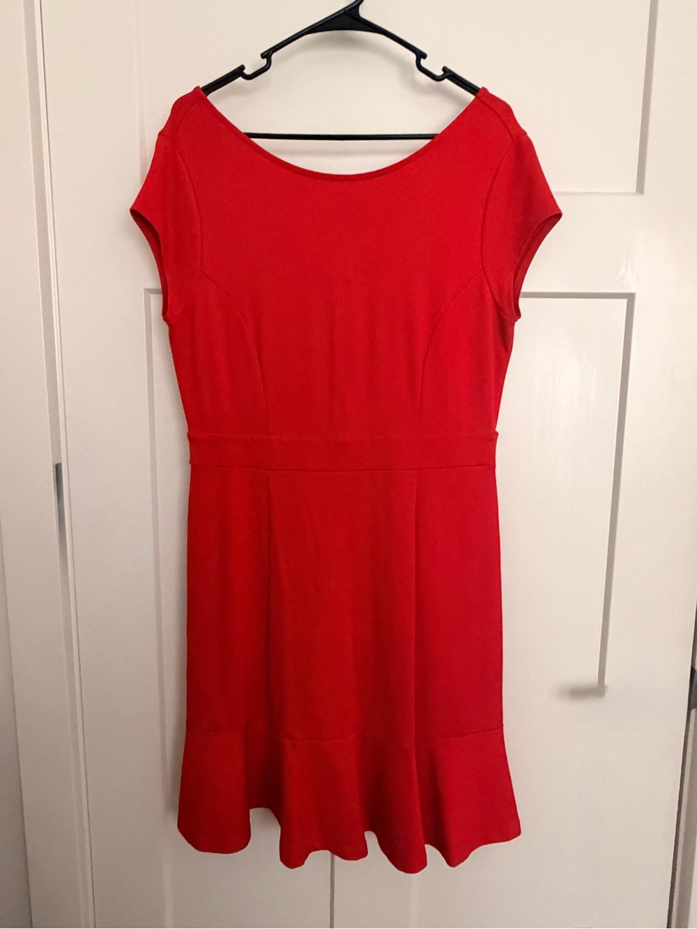 LOFT Ponte Flounce Flair Dress - Picture 7 of 8